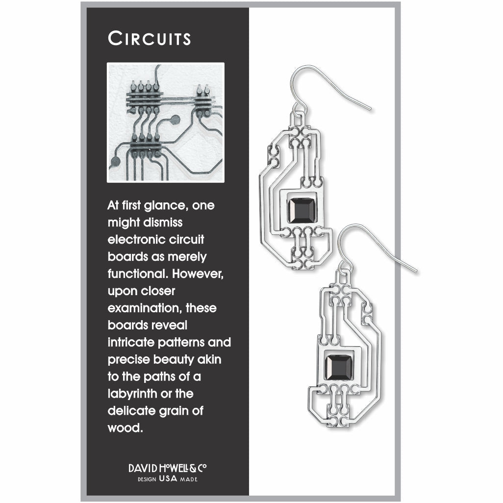 CIRCUITS EARRING, BLACK