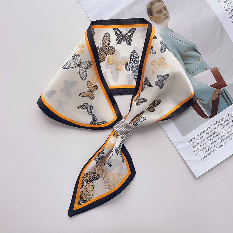 Butterfly Gemstone Loop Scarf