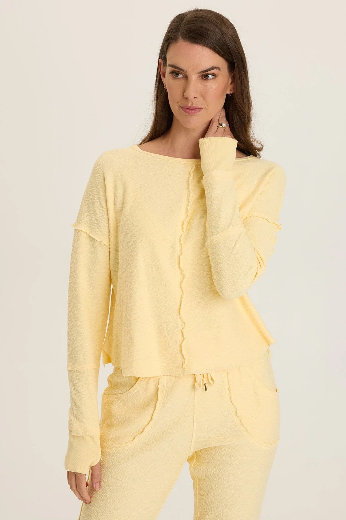 Annika Long Sleeve Boat Neck Top