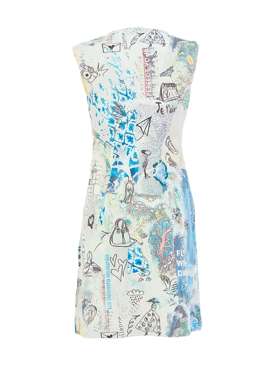 “Collage 46” Sleeveless Zip Dress