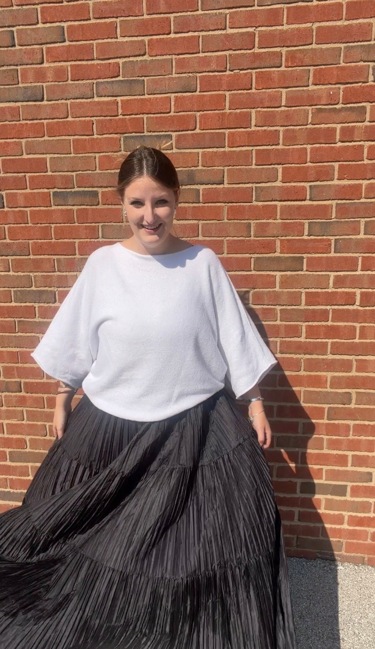 Textured Ruffle Skirt