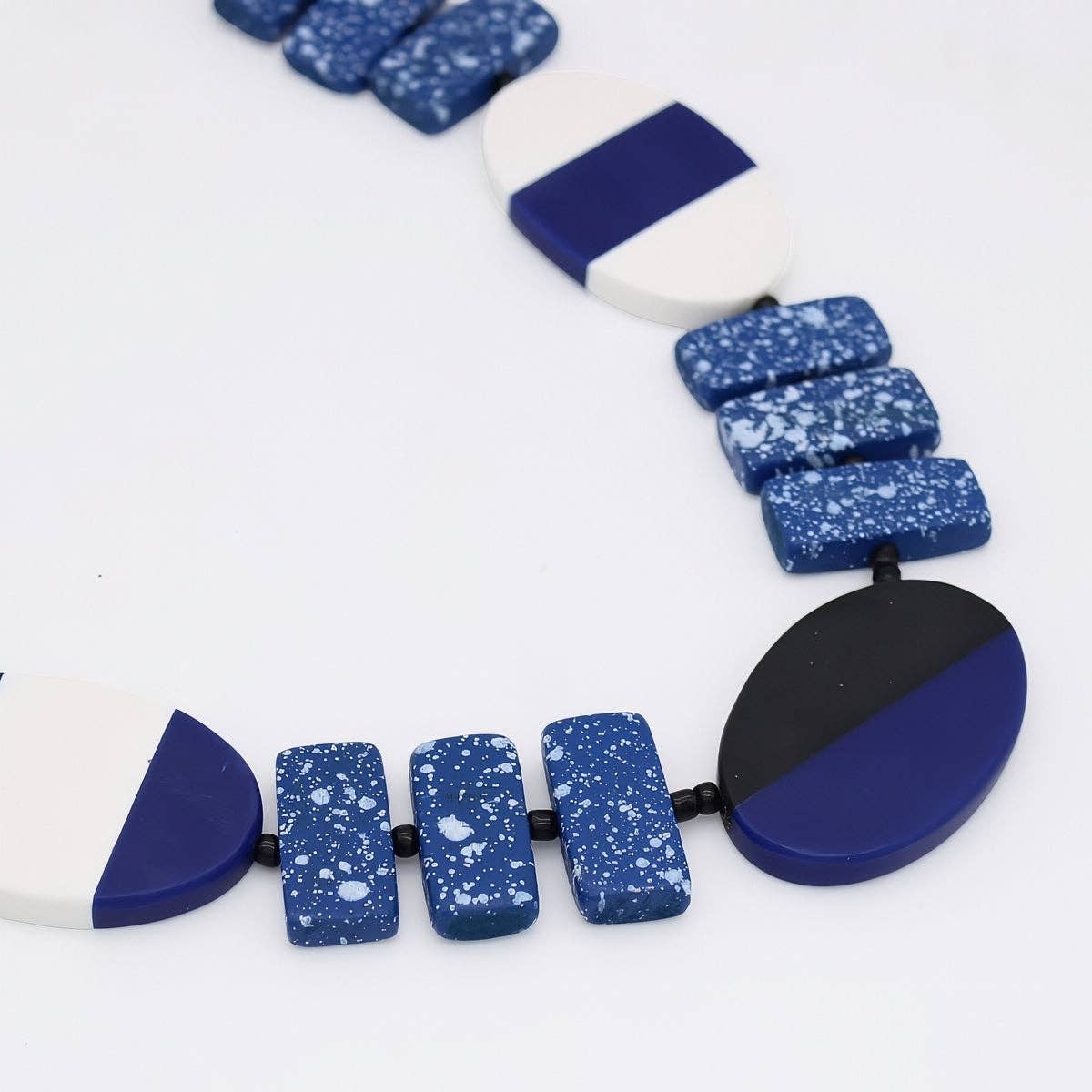 Blue Spackled Monroe Statement Necklace