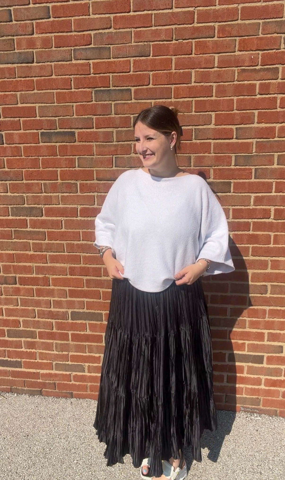 Textured Ruffle Skirt