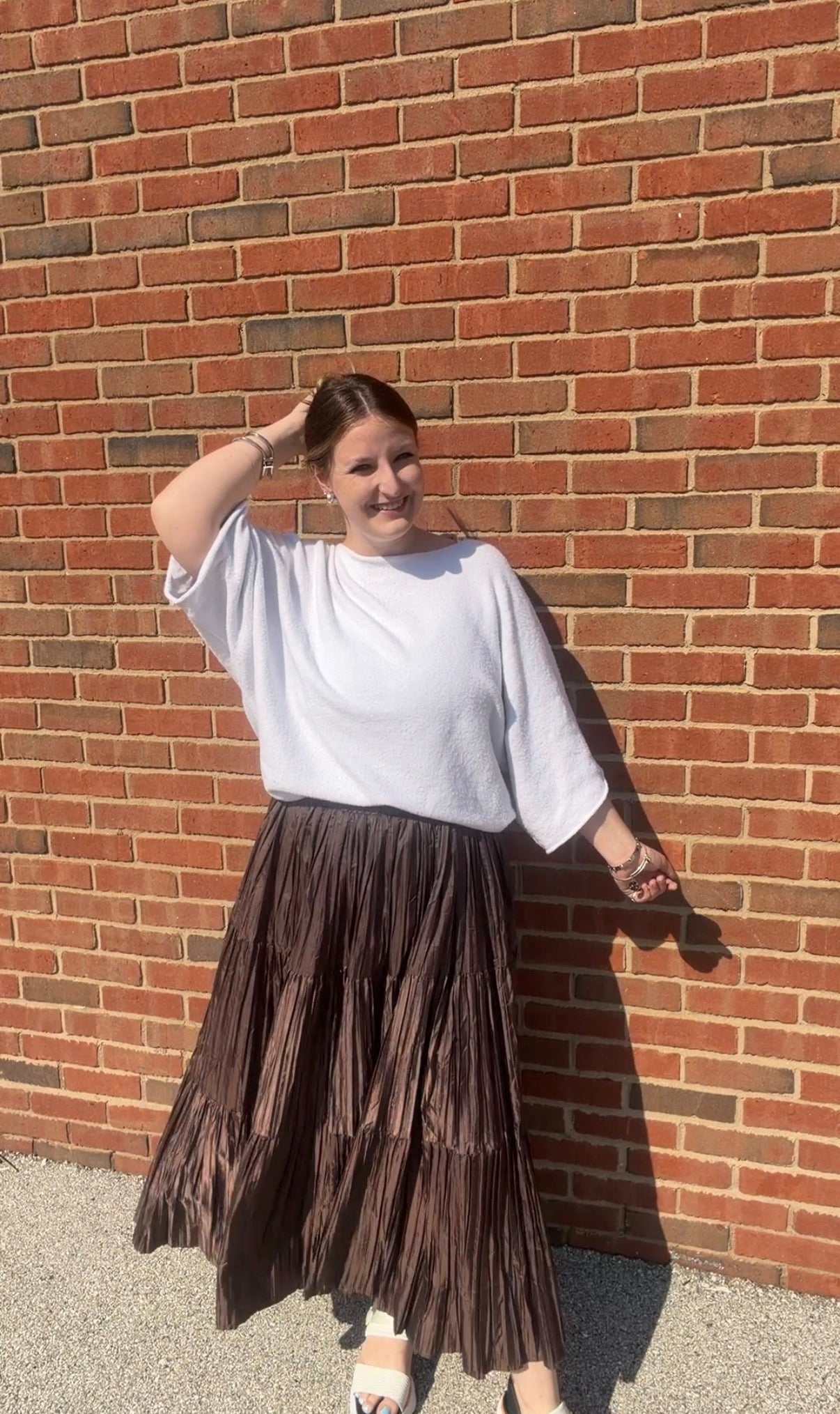 Textured Ruffle Skirt