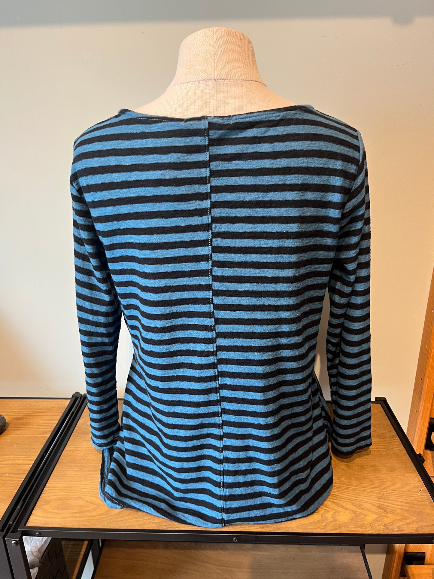 Patch Stripe Boatneck Top
