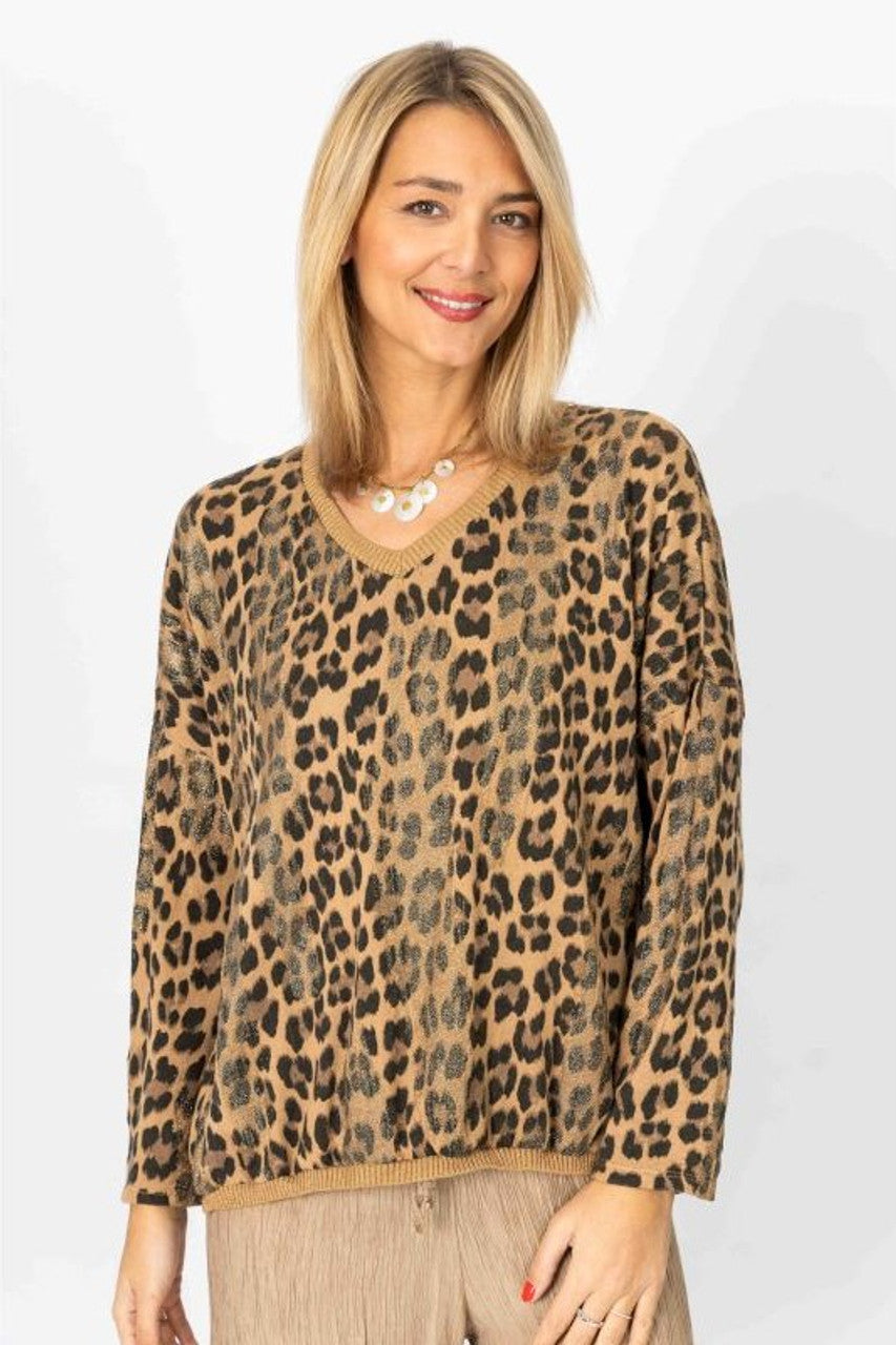 Shimmery Leopard Sweater