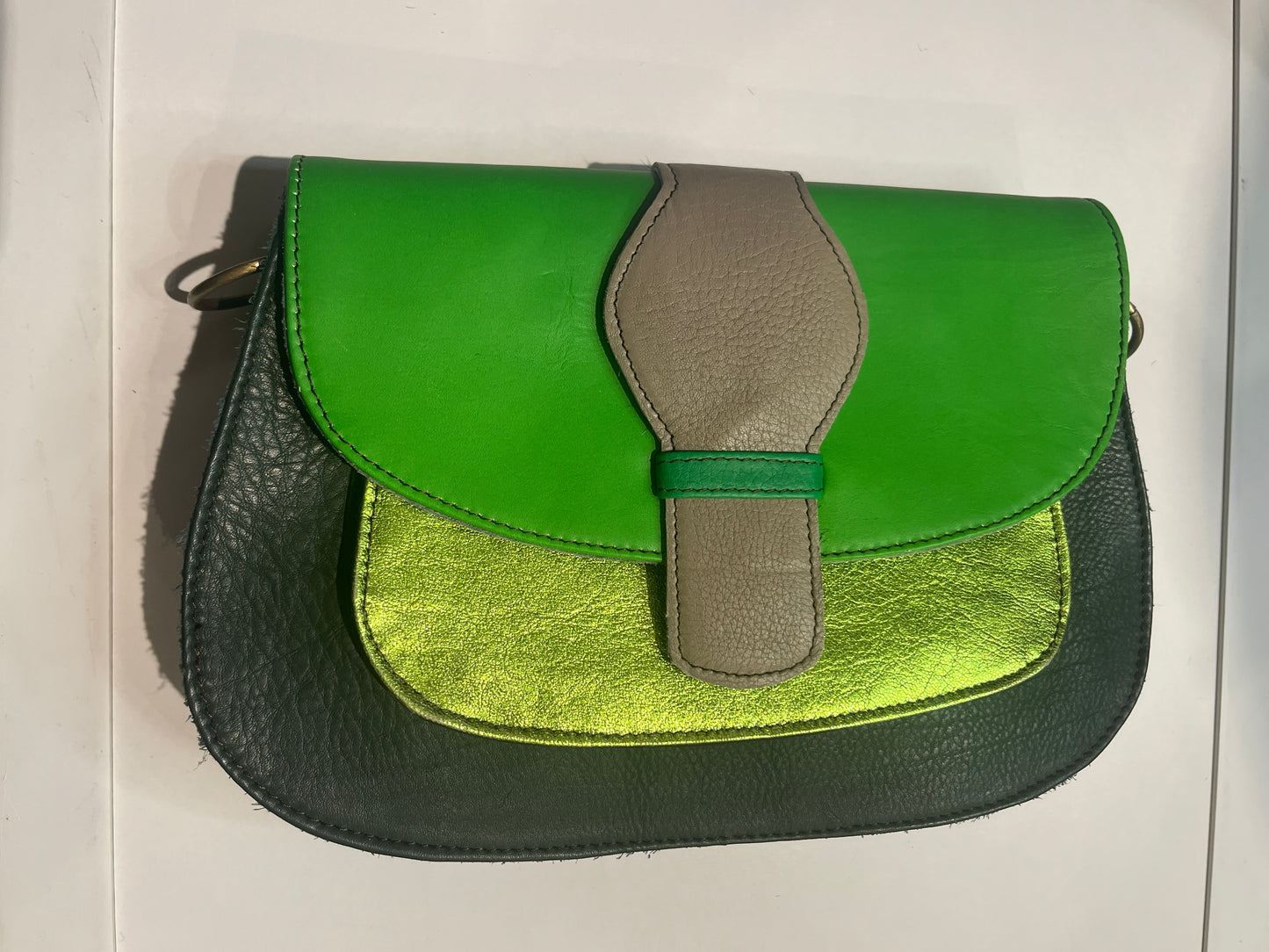 Metallic Leather Crossbody