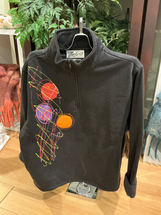 Black Colorful Art Sweatshirt