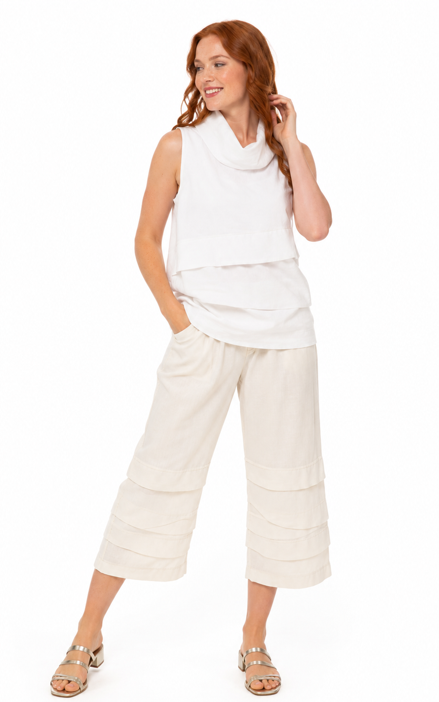Coastal Bloomer Pant Ivory
