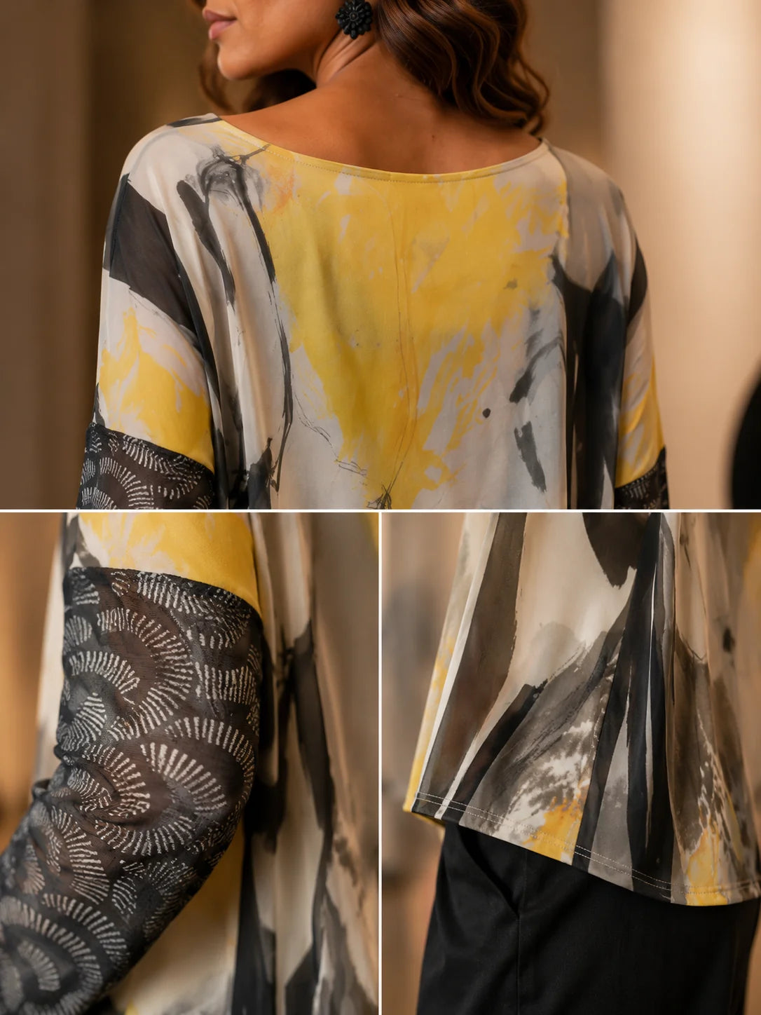 Lemoncello Debra Mesh Top