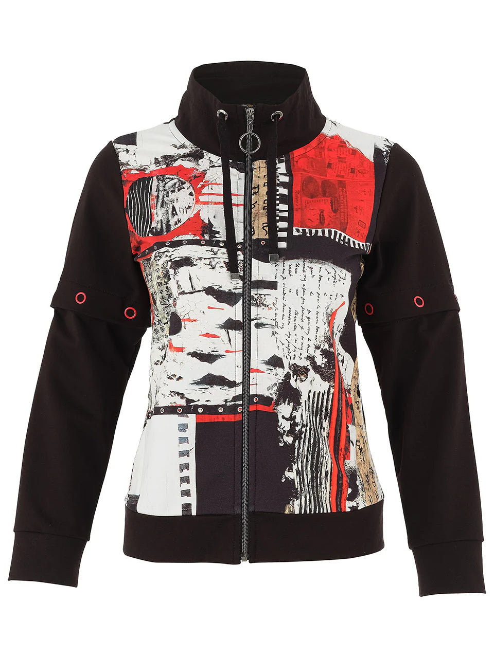 Abstract Bookworm Zip Jacket