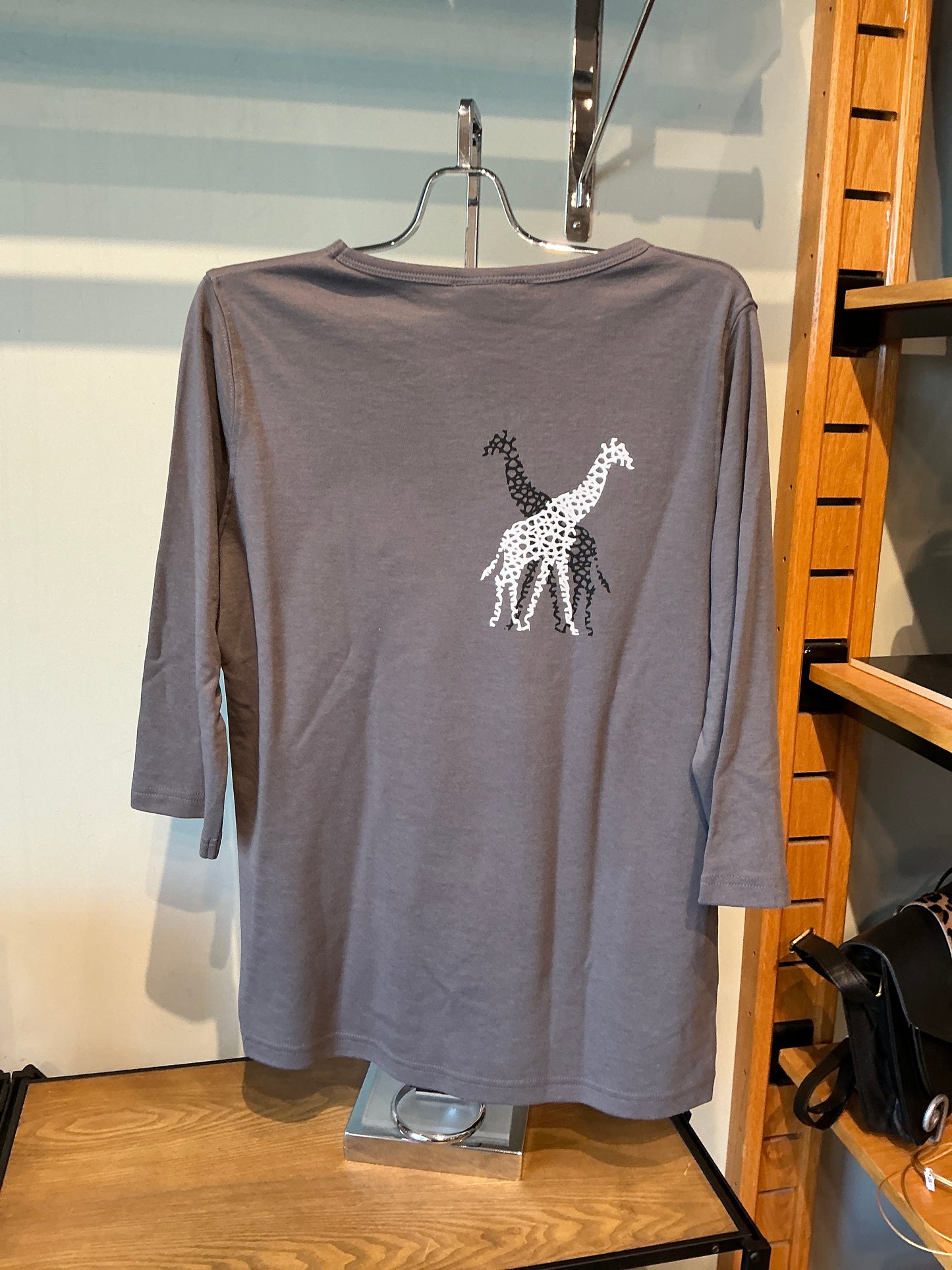 Gray Giraffe Tee