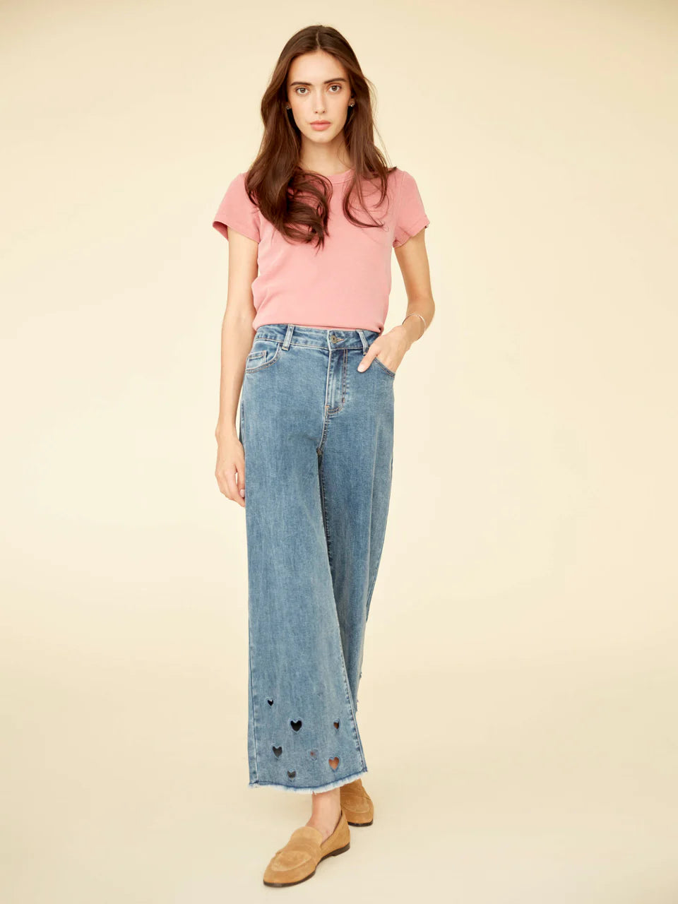 Tencel Ribbed Crew Neck Tee – Carnation