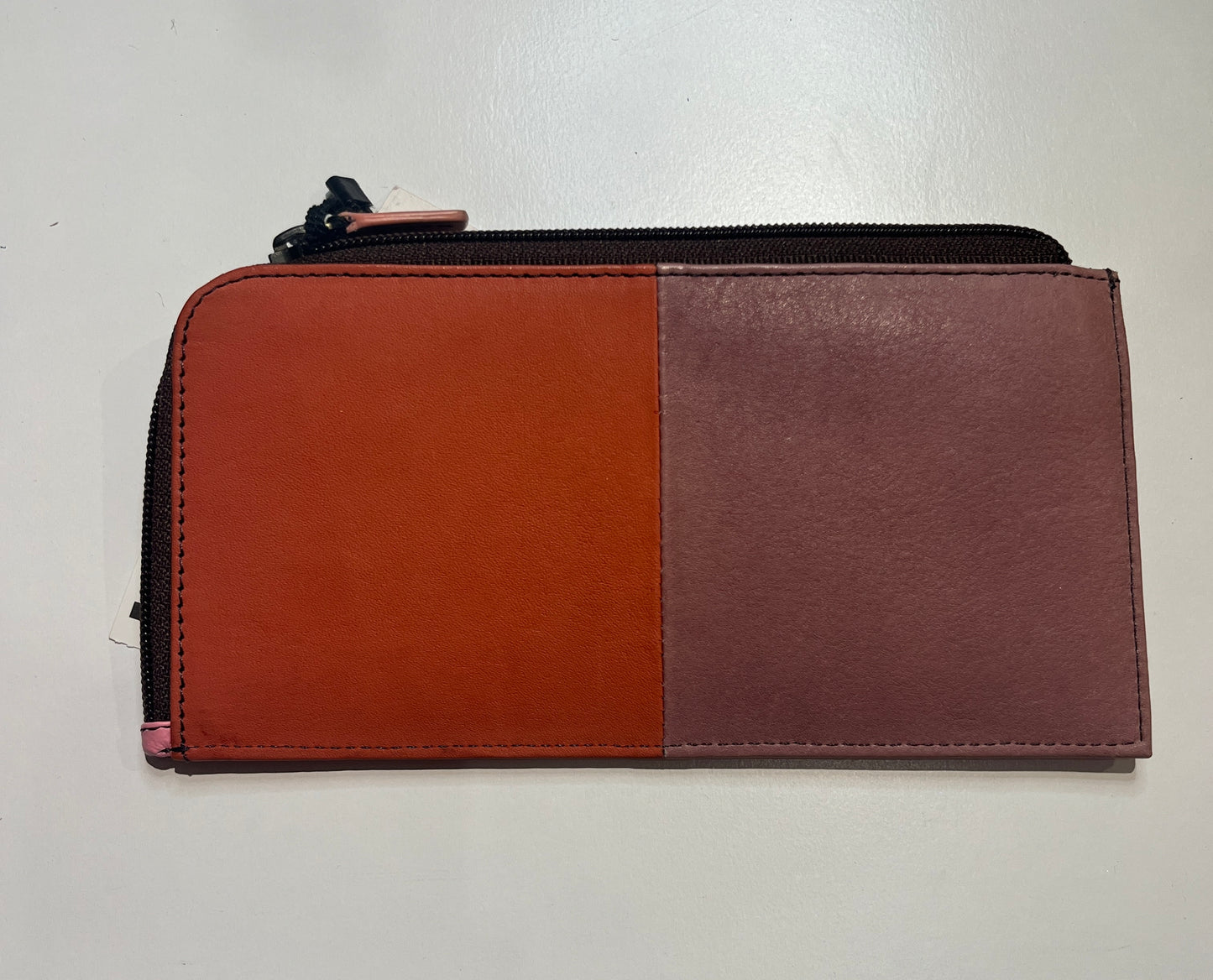 Pink Leather Slim Wallet