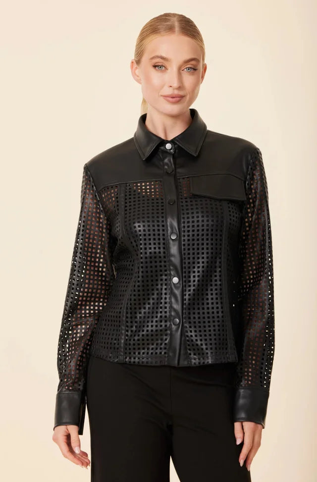 Black Laser Cut Shirt