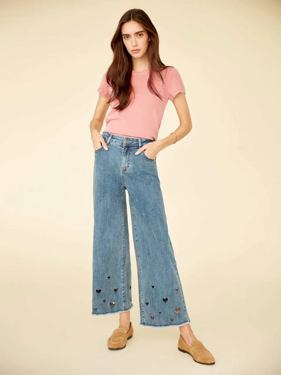 Tencel Ribbed Crew Neck Tee – Carnation