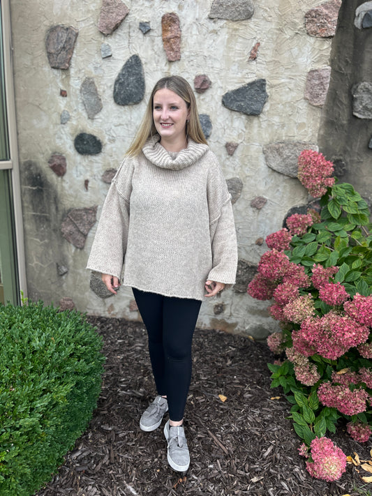 Chunky Cowl Turtleneck Sweater