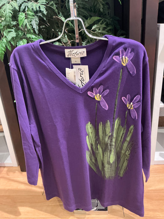 Purple Flowers Tee