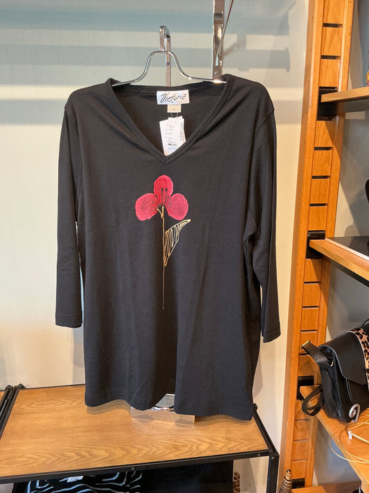 Single Poppy Flower Tee