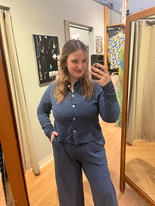 Crop Asymmetrical Cardi