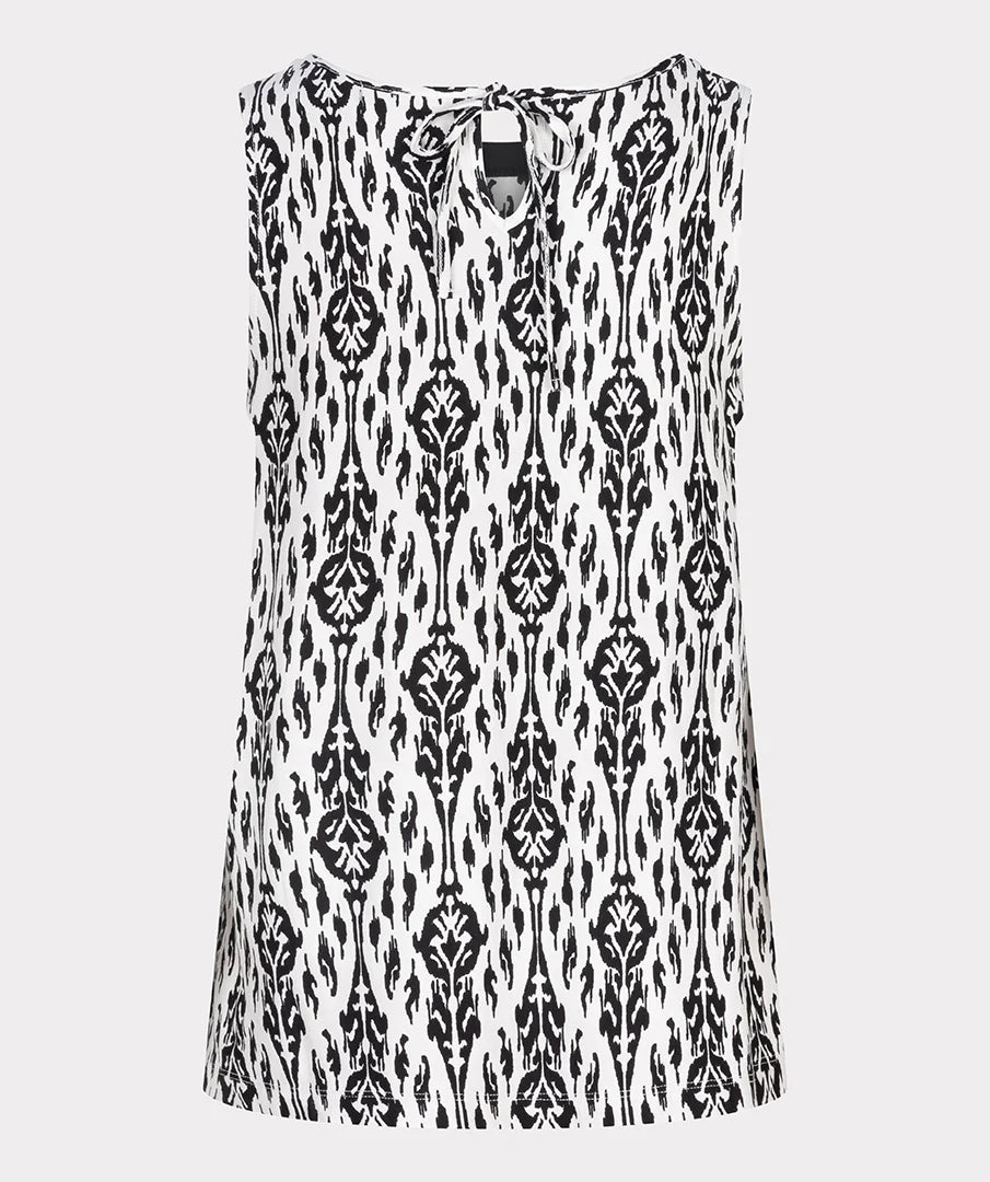 ESQUALO 30234 BLACK & WHITE PRINT TOP