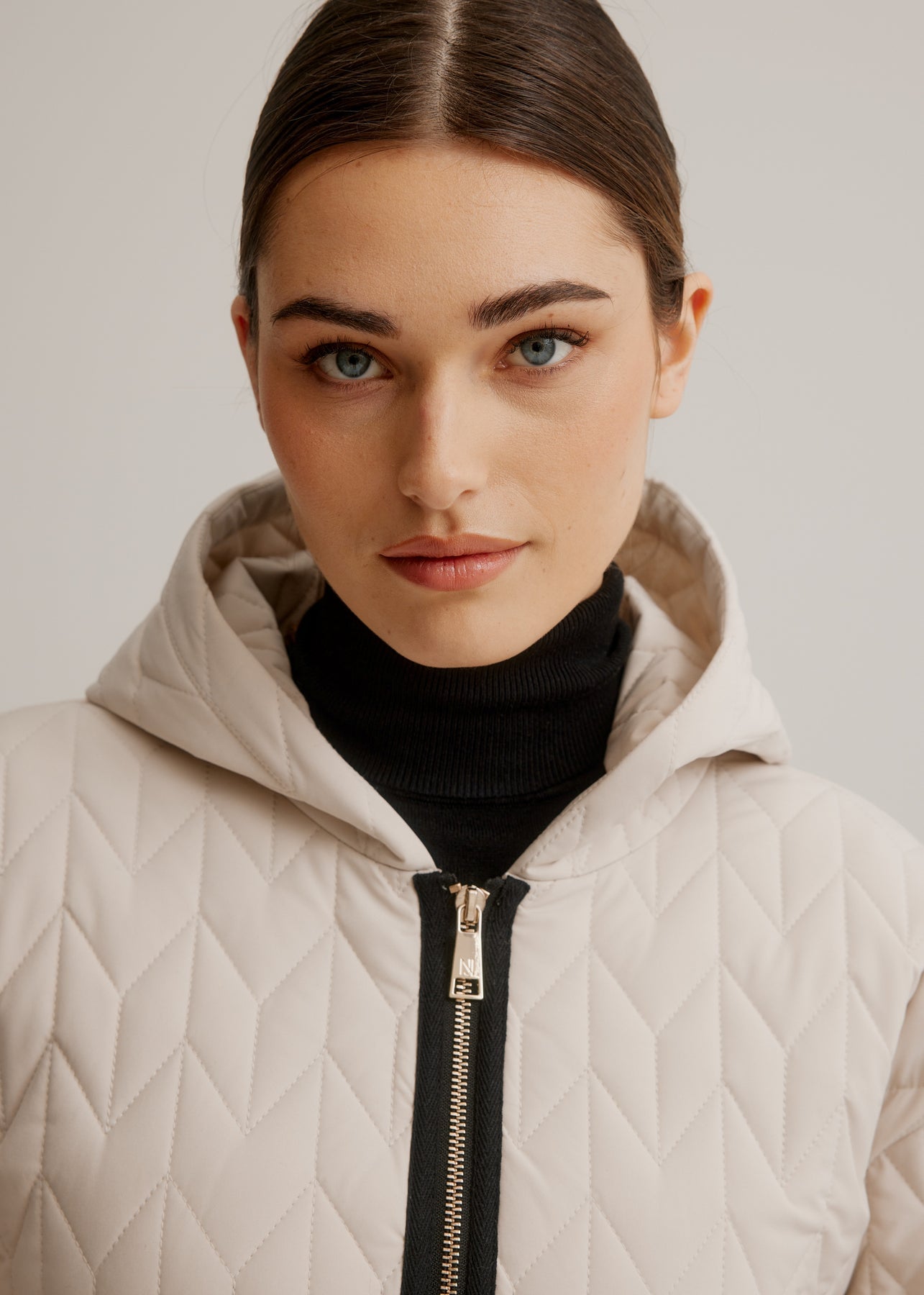 Quilted Stretch Relaxed Fit Coat