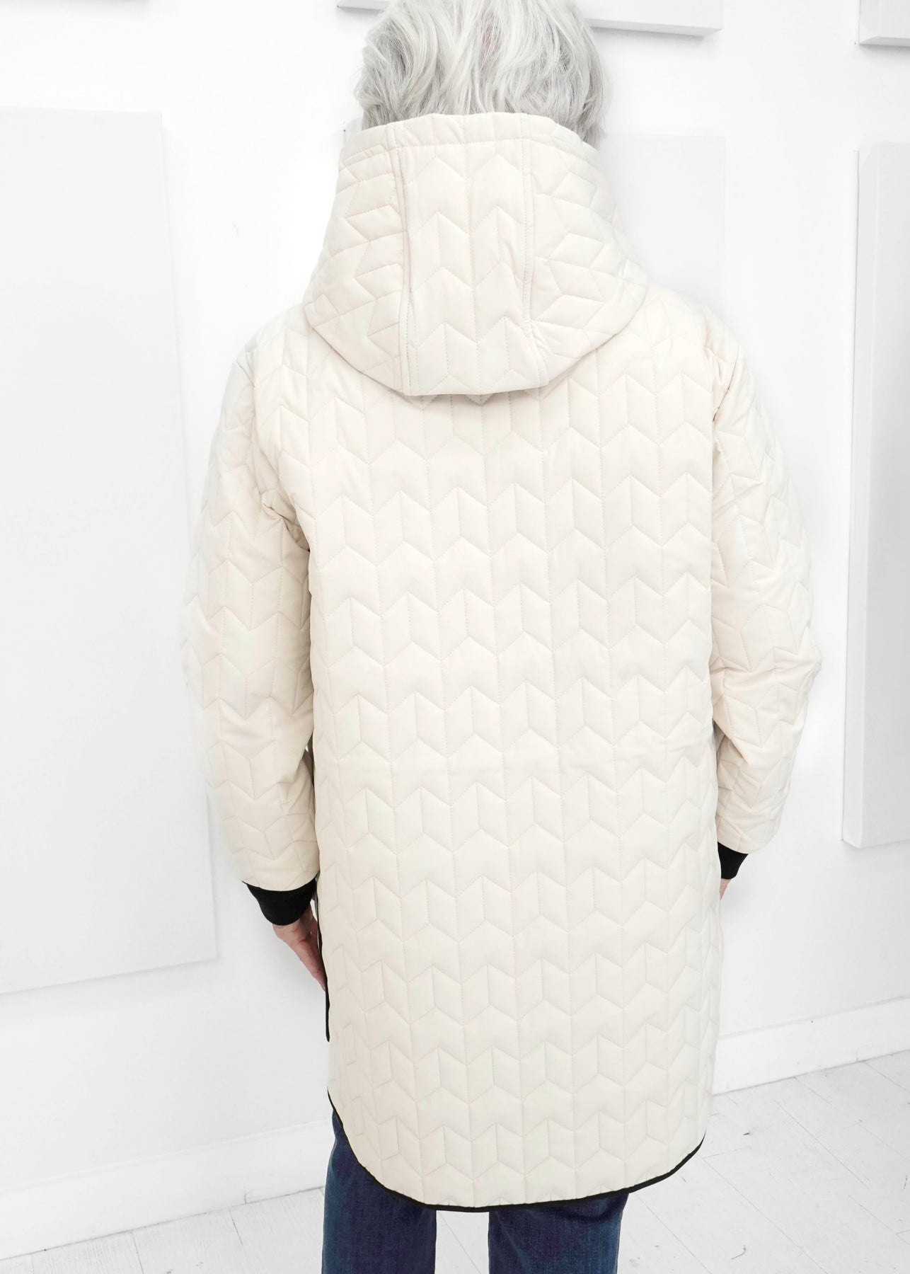 Quilted Stretch Relaxed Fit Coat