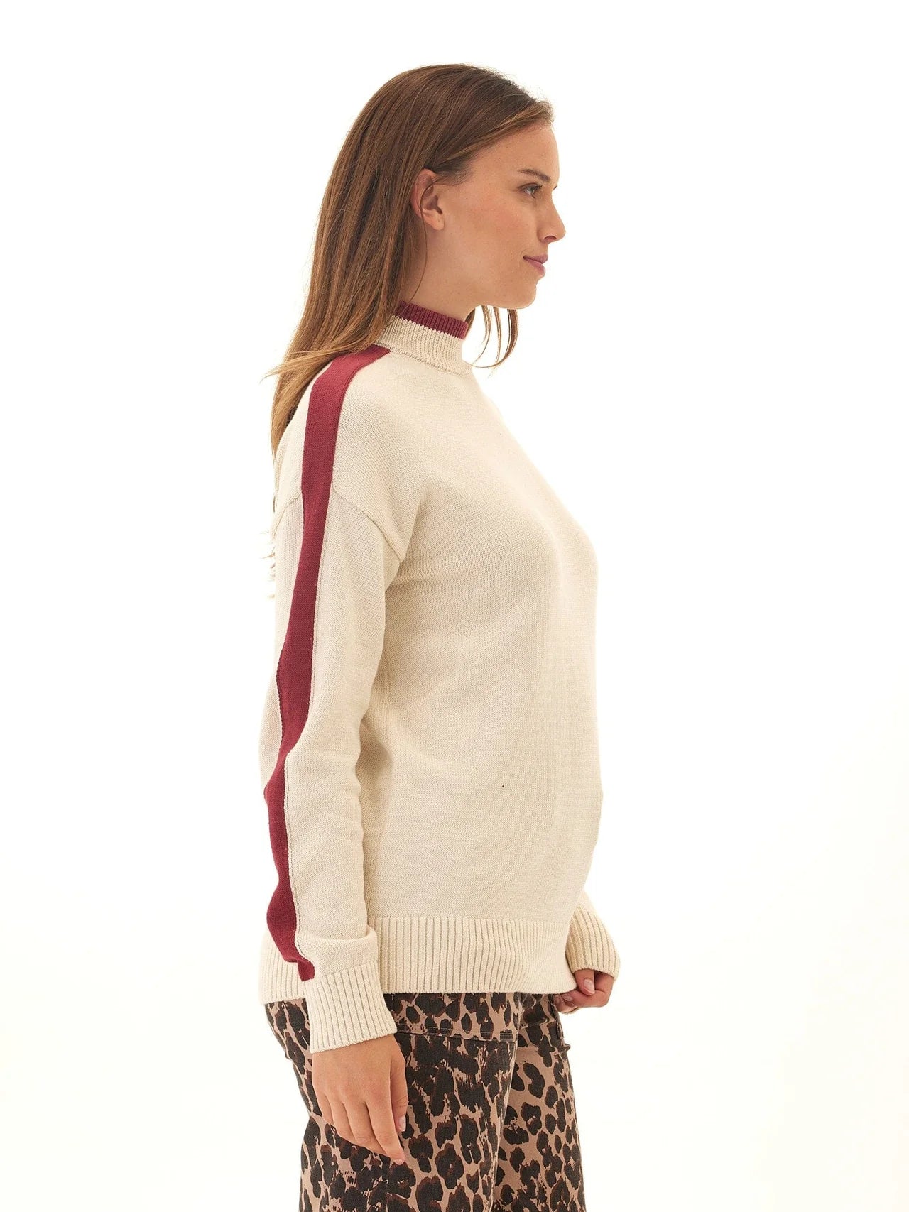 Akikio Cotton Blend Turtleneck Sweater