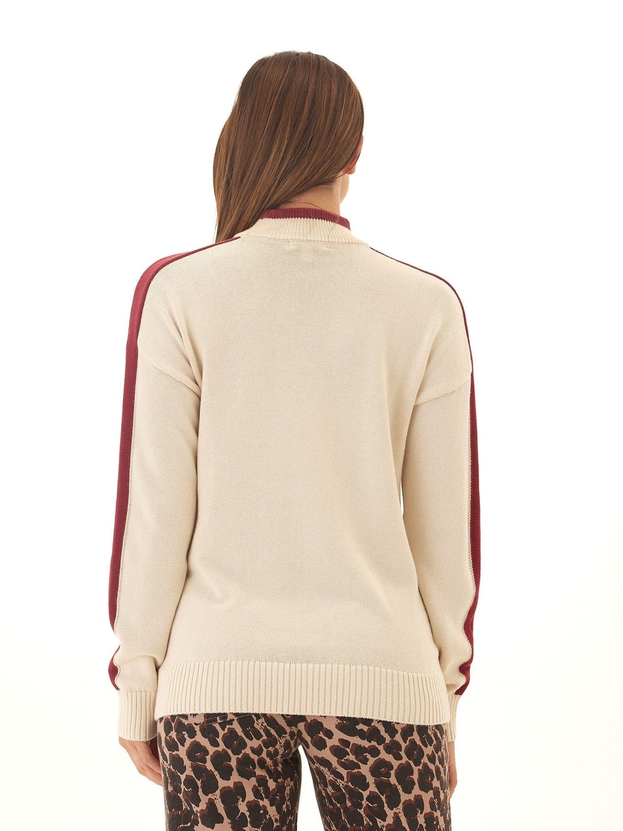 Akikio Cotton Blend Turtleneck Sweater