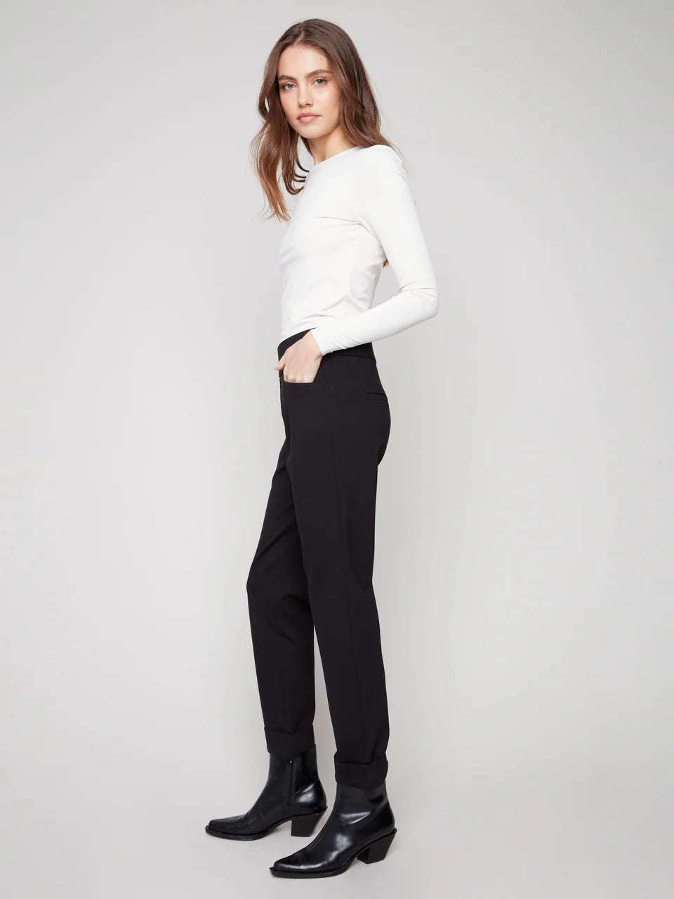 Cuffed Ponte Pants