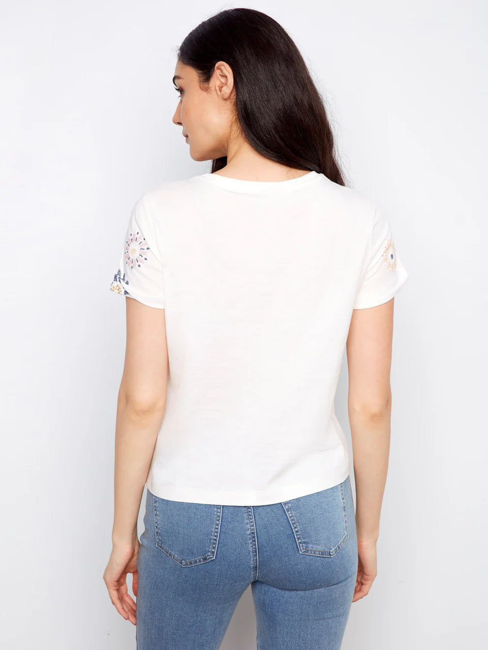 Daisy Embroidered Cotton Tee