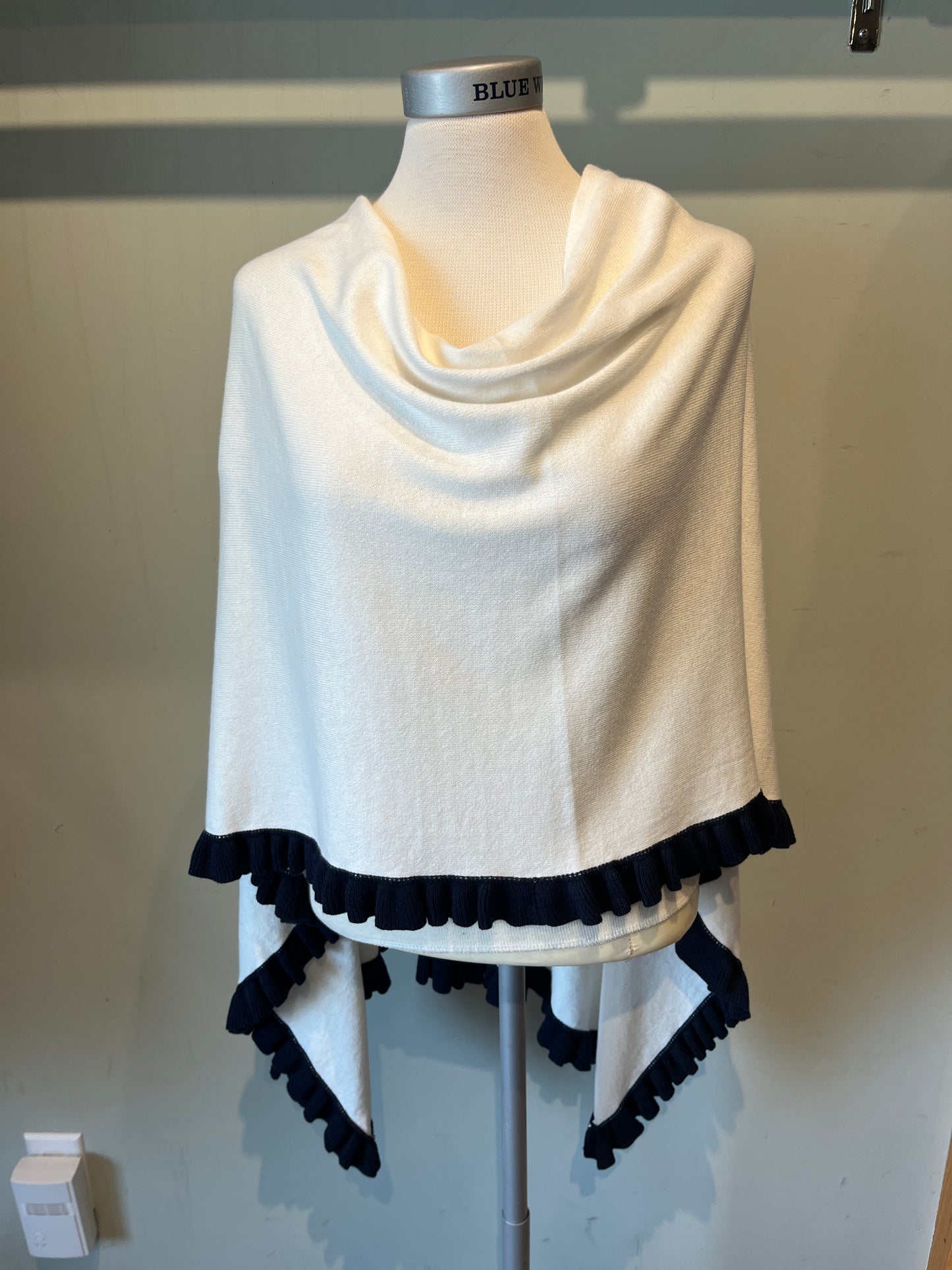 Cotton Cashmere Mini Ruffle Edge Topper