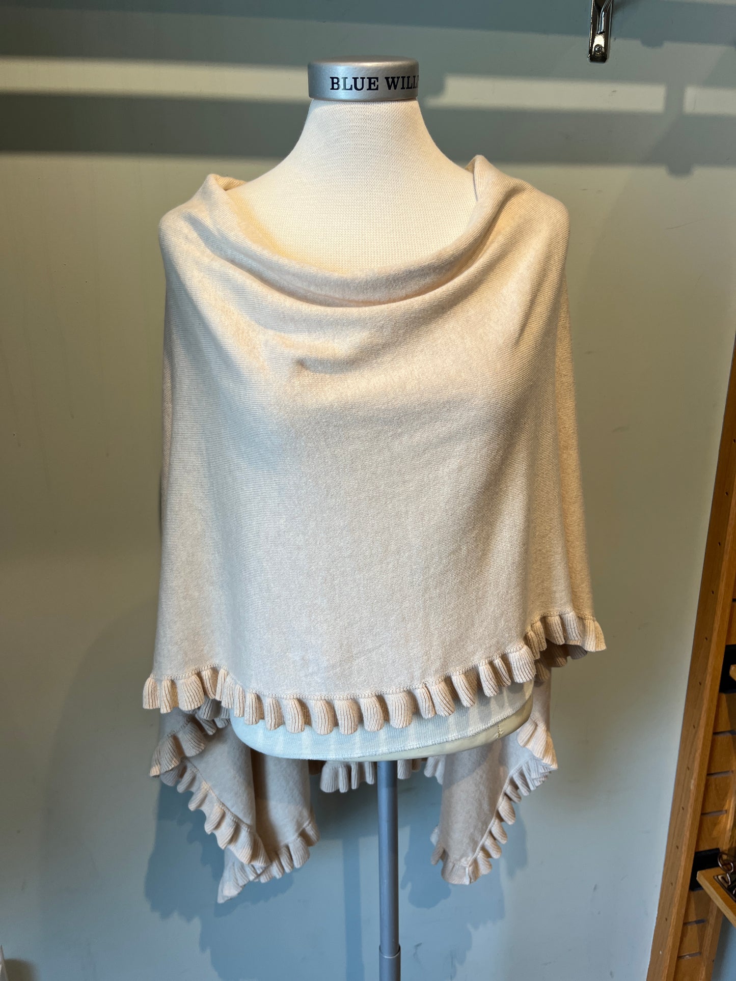 Cotton Cashmere Mini Ruffle Edge Topper