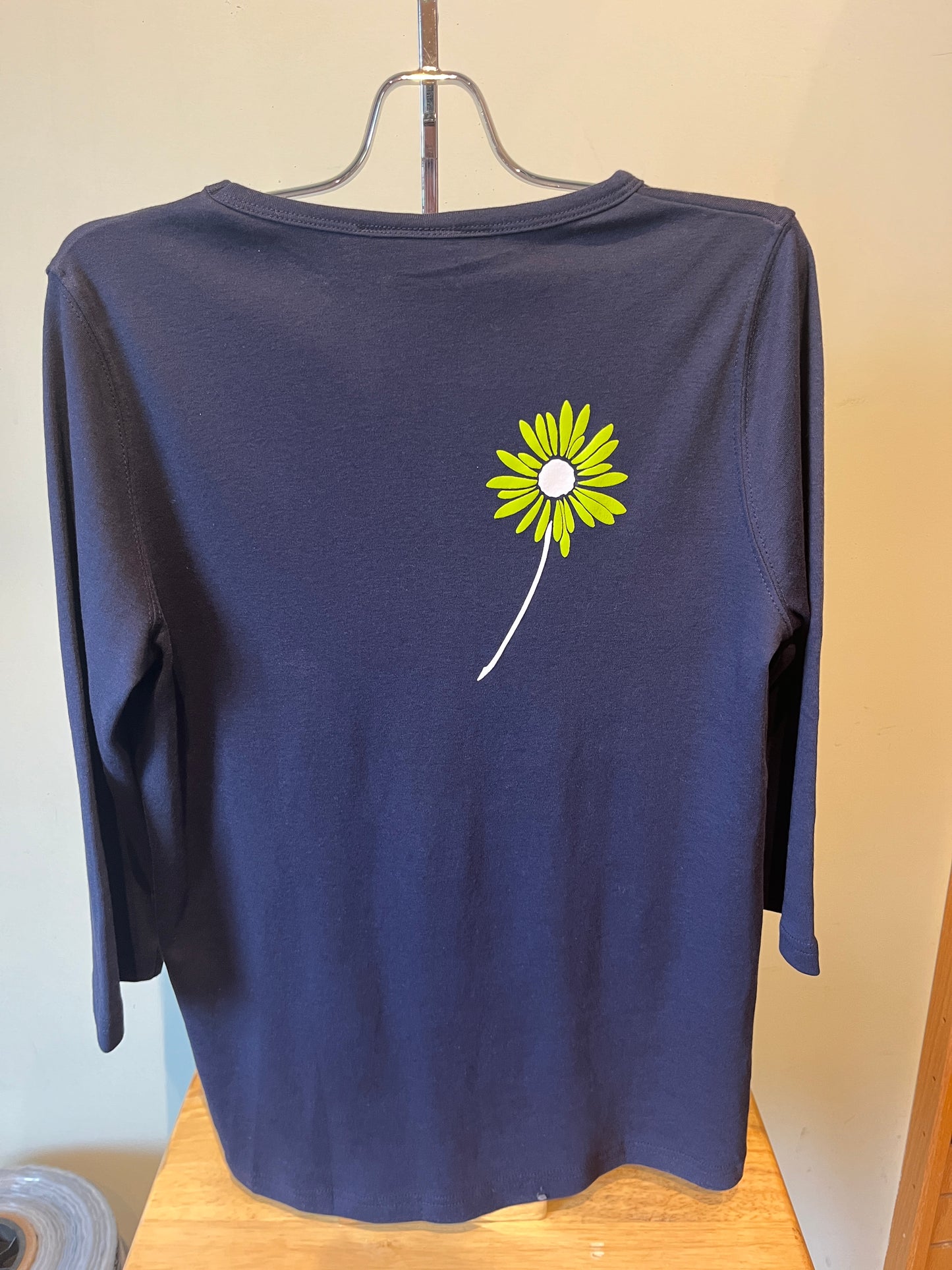 Victoria Navy Lime Flower Shirt