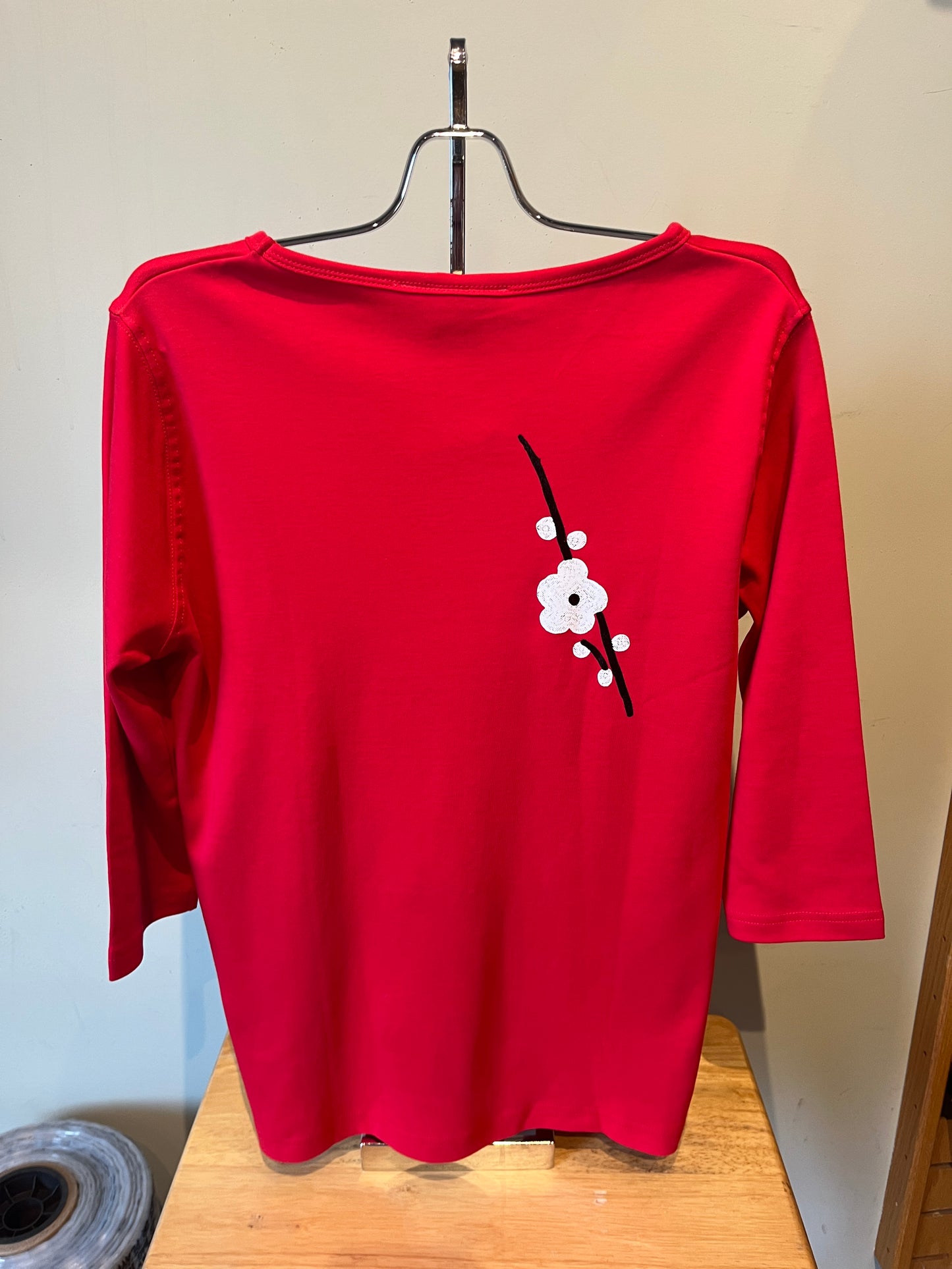 Victoria Red Flowers Shirt