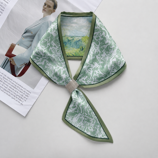 Green Spring Meadow Gem Loop Scarf