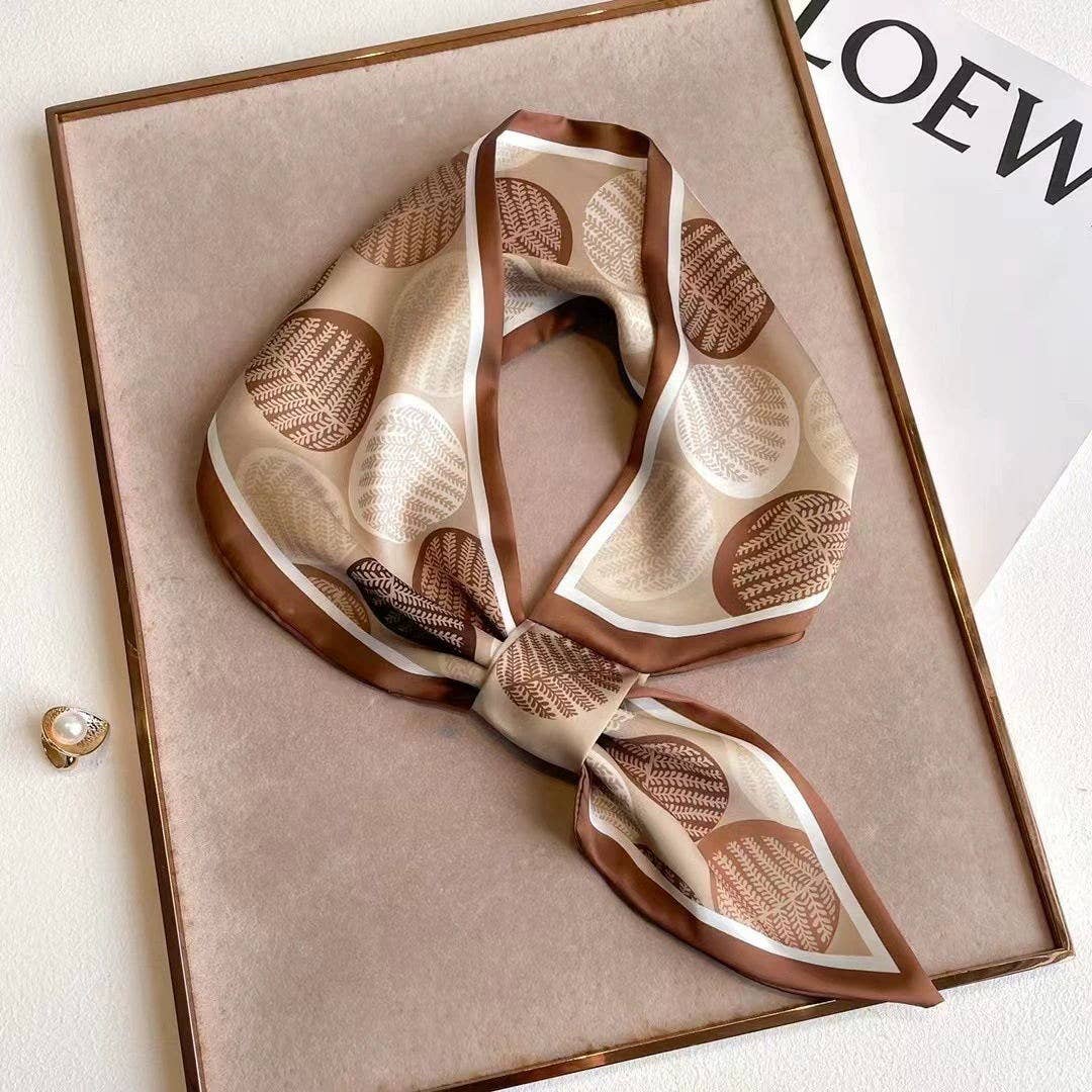 Brown Fern Loop Scarf