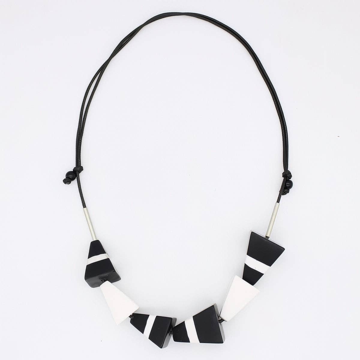 Black Moon Pyramid Statement Necklace