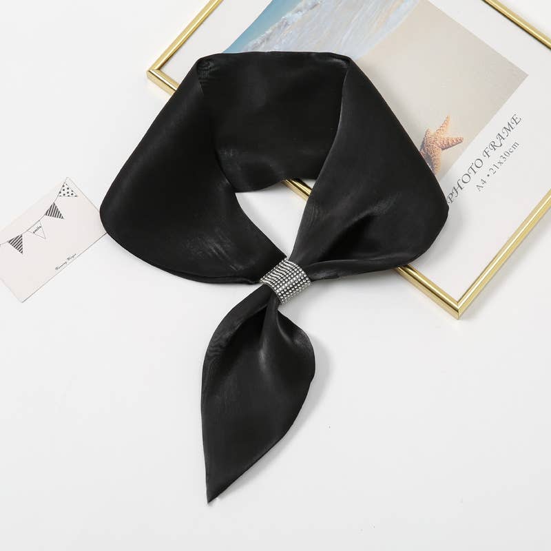 White / Black Gala Gem Loop Scarf