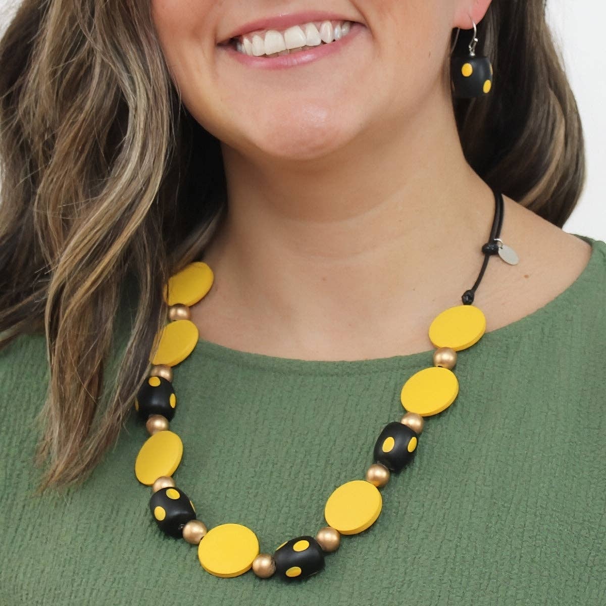 Black and Yellow Lyla Necklace