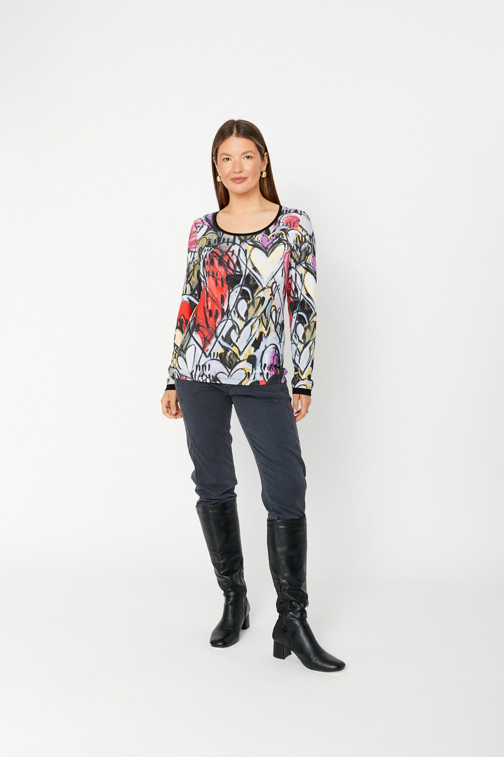 Abstract Print Pullover - 'Watermelon Heart' by Lori Arbel