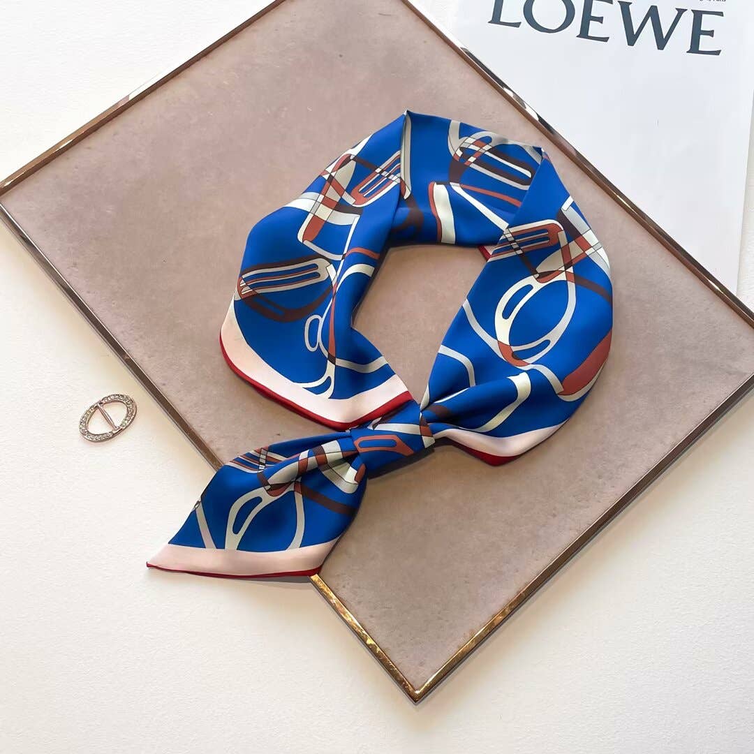 Blue Stirrup Loop Scarf