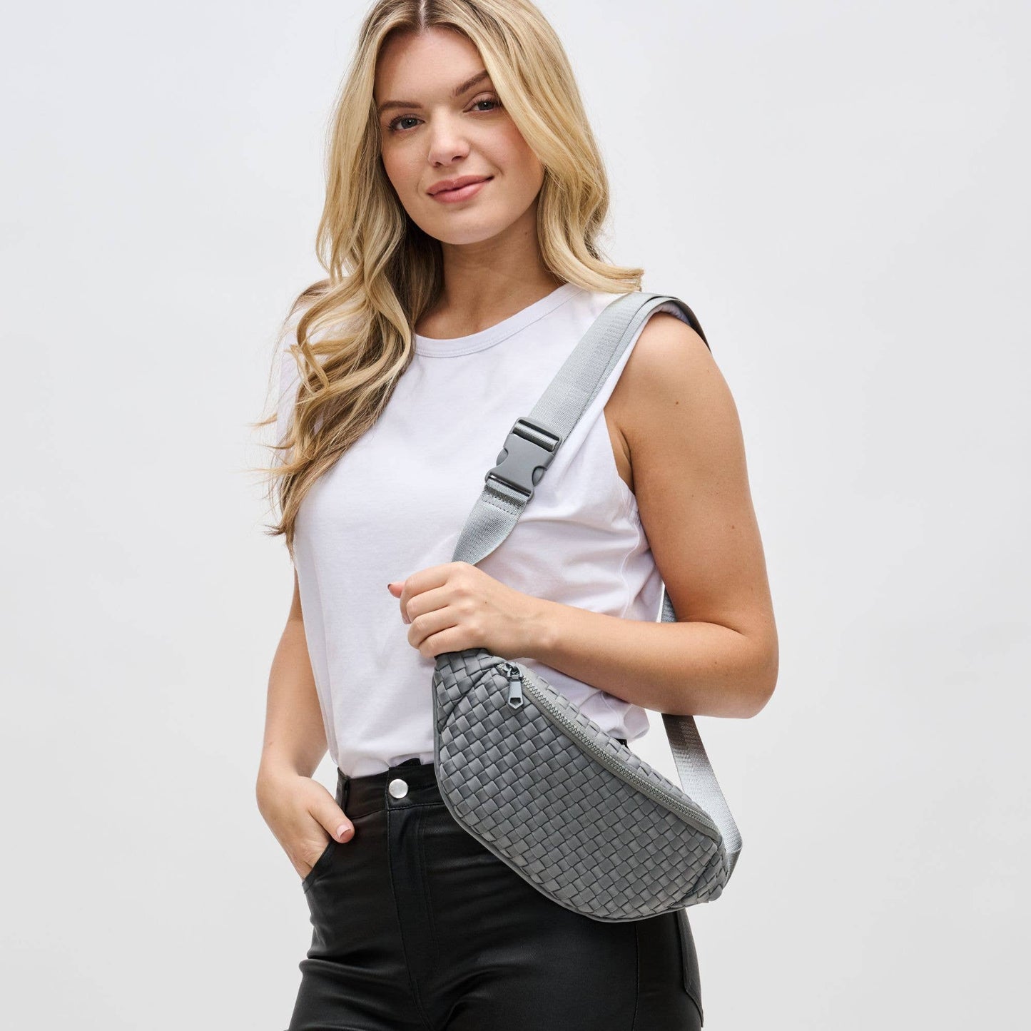 Aim High  Woven Neoprene Belt Bag